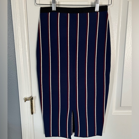 Rachael Roy Stripped Pencil Skirt - Picture 2 of 3